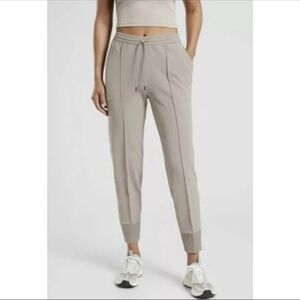 Athleta Endeavor Jogger Pants 12T Stretch Gray Zip Pockets Drawstring Gym Travel